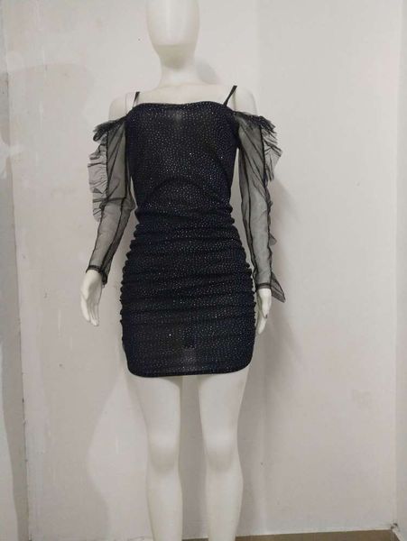 popular skirt new style night club fashion suspender perspective lace irregular dress hot, White;black